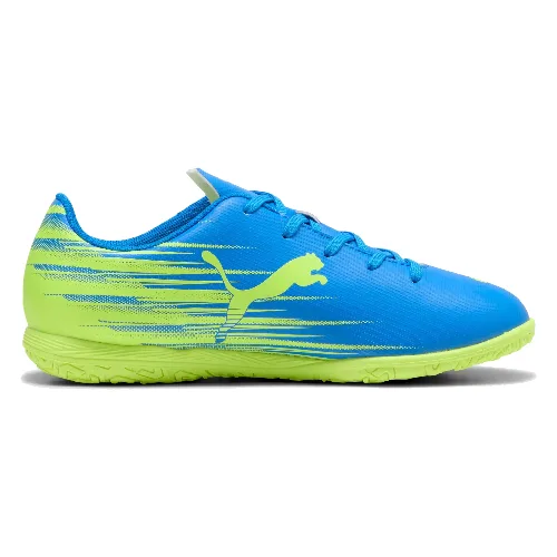 Buty dla dzieci do piłki nożnej halówki PUMA ATTACANTO II IT Jr Ultra Blue-Lime