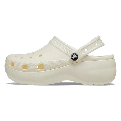 Buty do chodzenia damskie Crocs Classic Platform Glitter Clog W Chalk