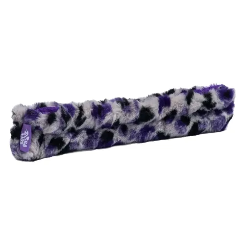 Buty do hokeja na lodzie/sztuczne futerko - fioletowy lampart