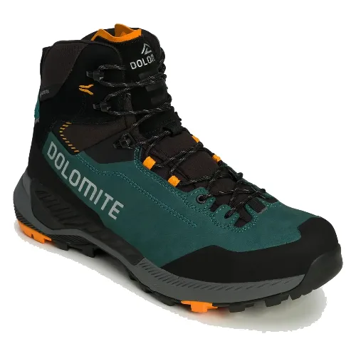 Buty męskie Dolomite M'S Vernale Leather High Gtx DEEP GREEN-ELECTRIC ORANGE
