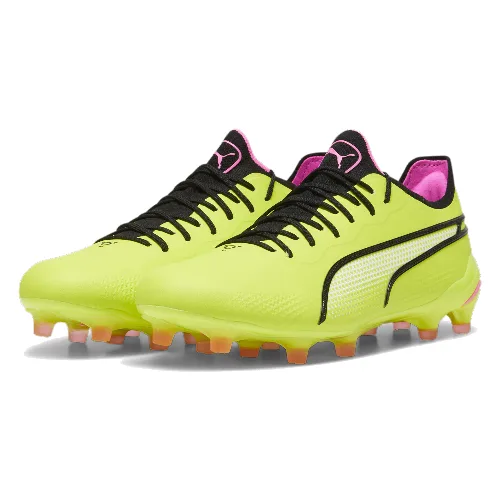 Buty piłkarskie KING ULTIMATE FG/AG PUMA Electric Lime Black Poison Pink Green