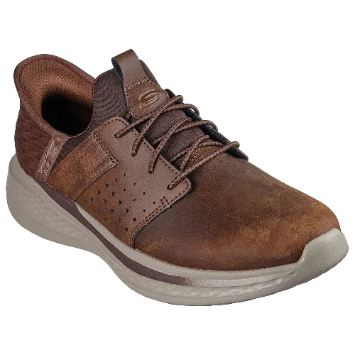 Buty SKECHERS SLIP-INS SLADE - ZACHARY Brązowy