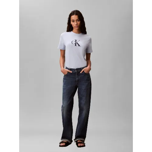 Calvin Klein Jeans Koszulka Kobiety Bawełna niebieski, M