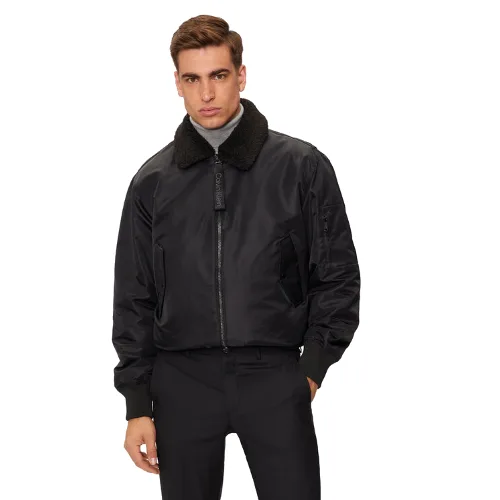 Calvin Klein Jeans Kurtka bomber J30J326108 Czarny Regular Fit