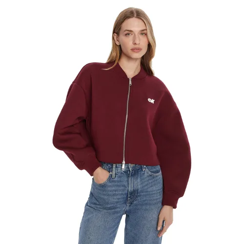 Calvin Klein Jeans Kurtka bomber LV047C524G Bordowy Oversize