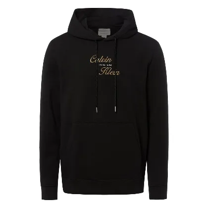 Calvin Klein Jeans sweter z kapturem Mężczyźni Bawełna (100%) czarny