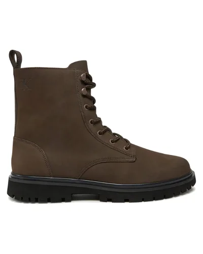 Calvin Klein Jeans Trapery Eva Boot Mid Laceup Rebellious YM0YM01071 Brązowy
