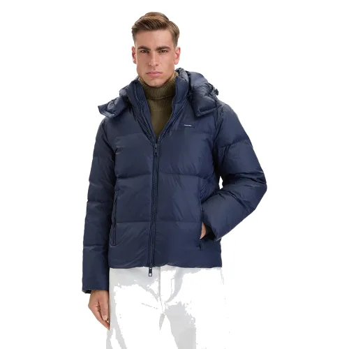 Calvin Klein Kurtka puchowa LV04LH503G Granatowy Regular Fit