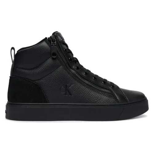 Calvin Klein Sneakersy Classic Cup Mid Laceup Zip Lth YM0YM01428 Czarny