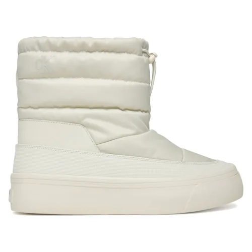 Calvin Klein Śniegowce Vulc Flatf Snowboot Nylon Mix Mg YW0YW01977 Biały