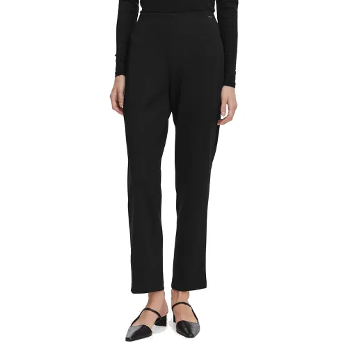 Calvin Klein Spodnie materiałowe LV044F659G Czarny Straight Fit