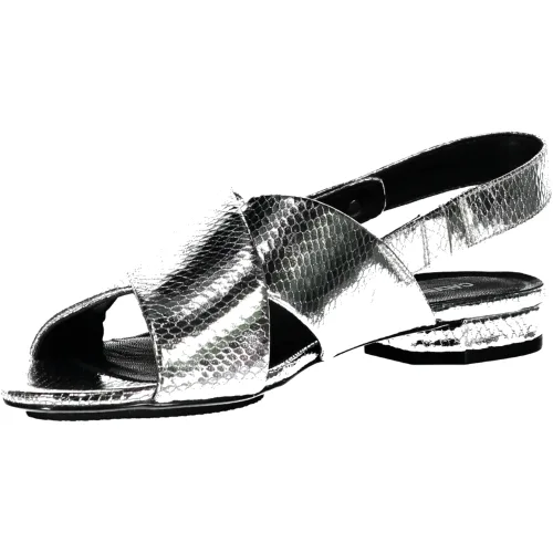 CALVIN KLEIN SREBRNE SANDAŁY DAMSKIE