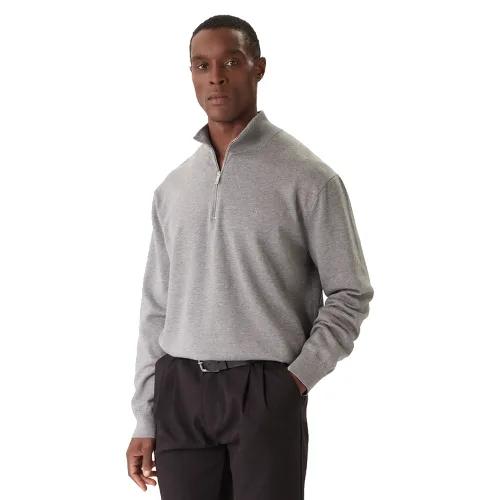 Calvin Klein Sweter LV040BM356 Szary Regular Fit