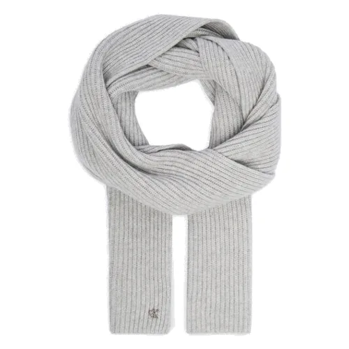 Calvin Klein Szalik Ck Metal Wool Rib Scarf LV04D8056G Szary