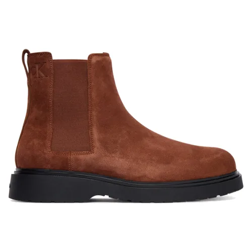Calvin Klein Sztyblety Combat Ess Chelsea Boot Su YM0YM01372 Brązowy