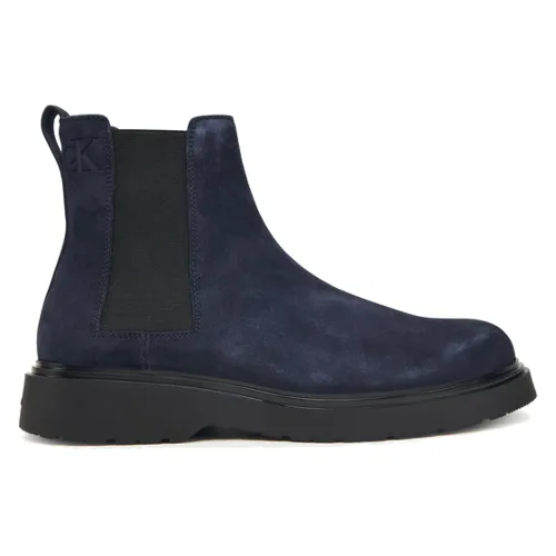 Calvin Klein Sztyblety Combat Ess Chelsea Boot Su YM0YM01372 Granatowy
