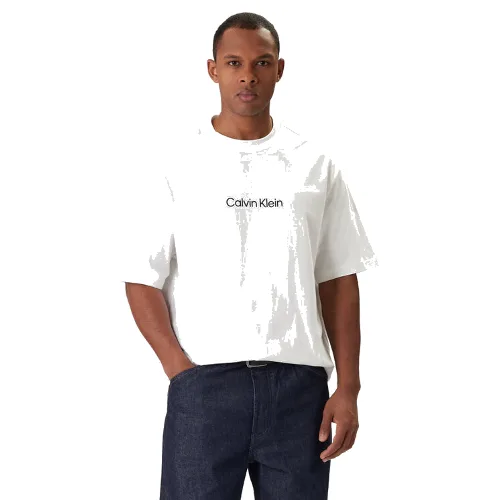 Calvin Klein T-Shirt LV040HM228 Biały Relaxed Fit
