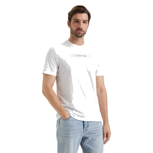 Calvin Klein T-Shirt LV04LH802G Biały Regular Fit