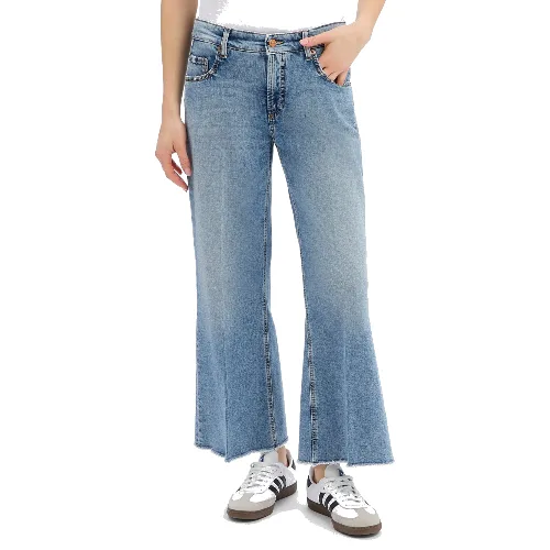 Cambio Dżinsy - Felina cropped Kobiety Bawełna niebieski, 40