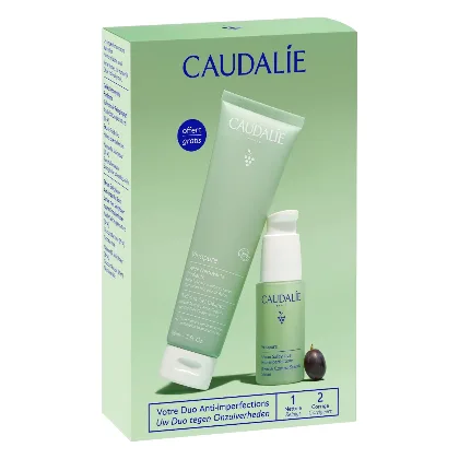 Caudalie Vinopure Zestaw: oczyszczający żel do mycia + serum z kwasem salicylowym