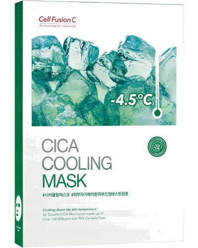 Cell Fusion C Cica Cooling Mask, Chłodząca maska w płacie, 5x27g