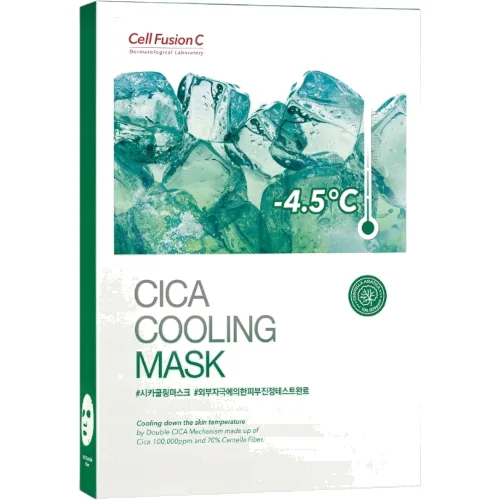 Cell Fusion C Cica Cooling Mask, Chłodząca maska w płacie, 5x27g