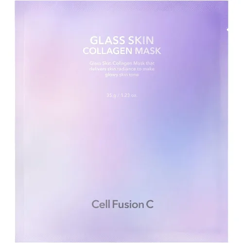 Cell Fusion C Glass Skin Collagen, Wygładzająca maska kolagenowa z efektem Glass Skin, 5x35g