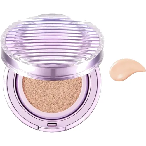 Cell Fusion C Glass Skin Cushion, Wygładzająco-ochronny podkład w poduszce z efektem Glass Skin, SPF40 PA++, 21N Ivory