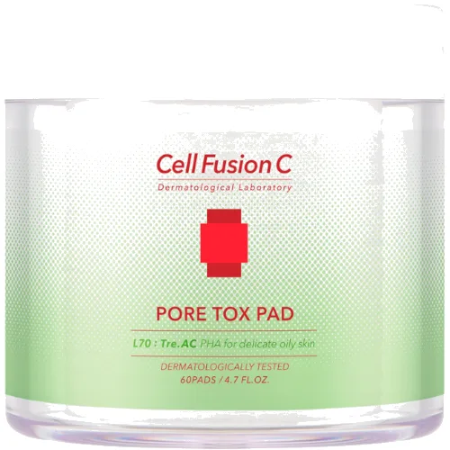 Cell Fusion C Pore Tox Pad, Płatki oczyszczające do twarzy, 60szt