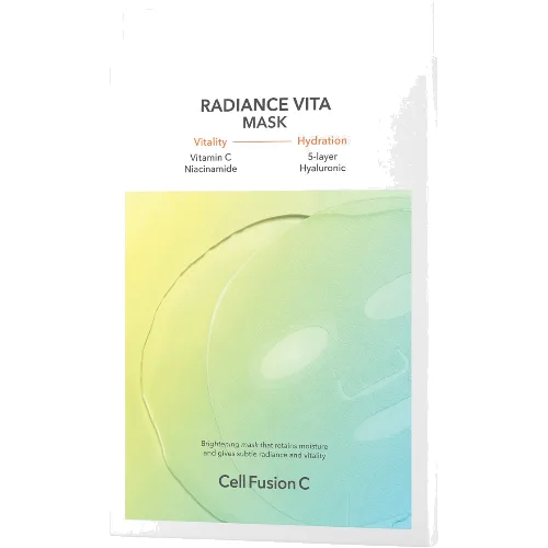 Cell Fusion C Radiance Vita, Maska w płacie z witaminą C + B3 oraz ektoiną, 5x25g