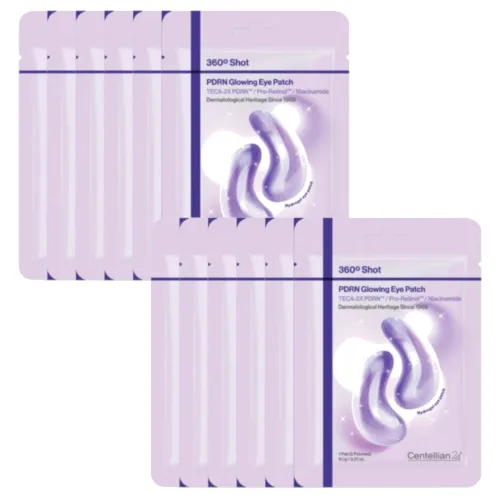 CENTELLIAN 24 - 360º Shot PDRN Glowing Eye Patch 6 Pairs - 36.6g DUO Set