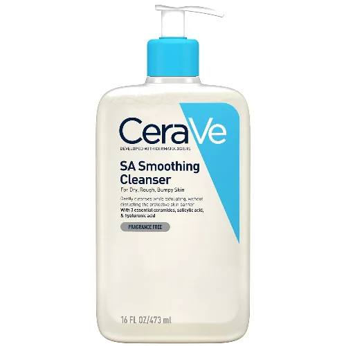 CeraVe SA Smoothing Cleanser with Salicylic Acid for Dry, Rough & Bumpy Skin wygładzający produkt oczyszczający 473 ml