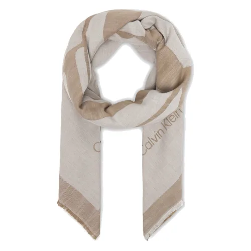 Chusta Calvin Klein Calvin Chambray Square Scarf LV04F8085G Beżowy