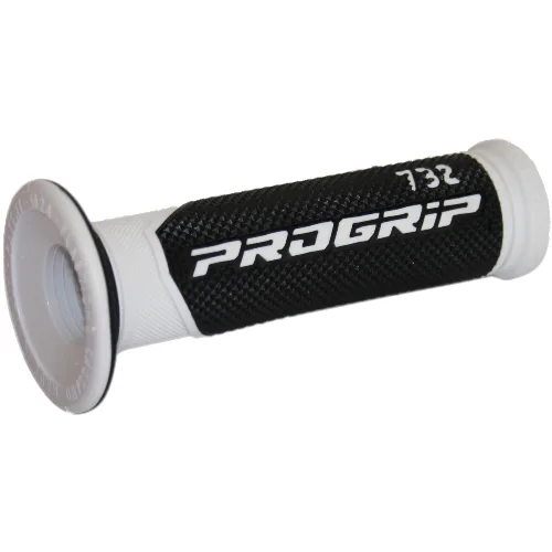 Chwyty kierownicy Progrip 732 22/22 mm 125 mm czarno-białe
