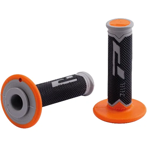 Chwyty motocyklowe Progrip 788 115 mm zamknięte szaro-czarne
