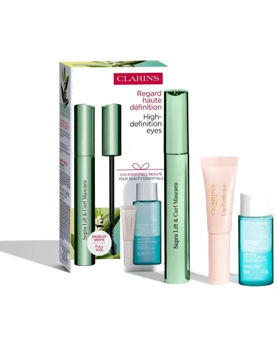 Clarins Zestaw Tusz do Rzęs + Płyn Micelarny + Błyszczyk do Ust
