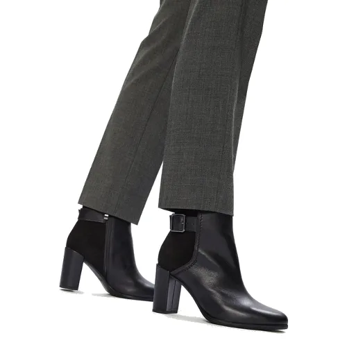 Clarks Botki Freva 85 Buckle 26174749 Czarny