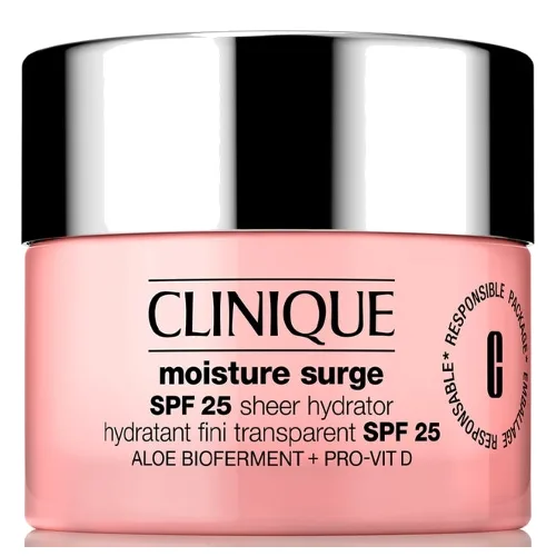 Clinique Moisture Surge SPF25 Sheer Hydrator przeciwsłoneczny, przezroczysty produkt nawadniający 30 ml