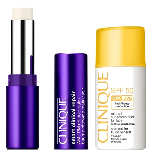 Clinique Smart Clinical Repair AM/PM Retinoid Balm and SPF 50 Mineral Fluid Duo