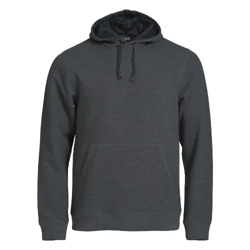 clique Classic Hoody - bluza z kapturem w melanżu anthracite