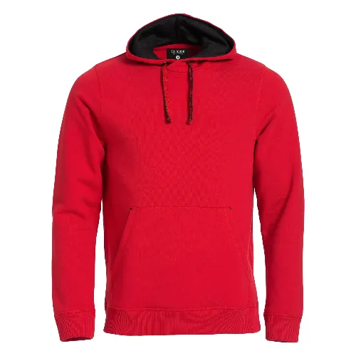 clique Classic Hoody - bluza z kapturem z mieszanki bawełny - red