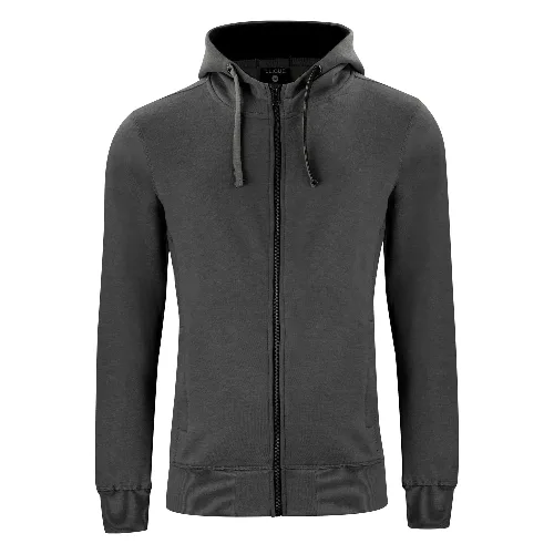 clique Classic Hoody Full Zip bluza z kapturem i zamkiem - anthracite melange