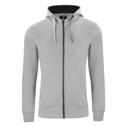 clique Classic Hoody Full Zip - rozpinana bluza z kapturem szary melanż