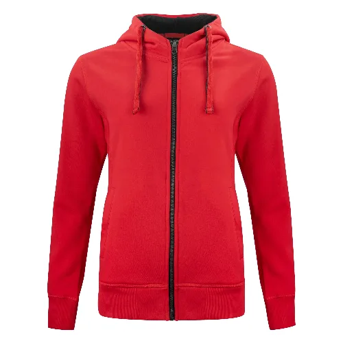 clique Classic Hoody Full Zip Women bluza z kapturem na zamek - red