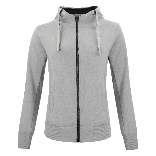 clique Classic Hoody Full Zip Women - Bluza z kapturem z suwakiem szara melanż