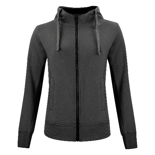 clique Classic Hoody Full Zip Women - damska bluza z kapturem anthracite -