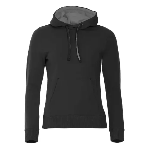 clique Classic Hoody Women - bluza z kapturem czarna z kieszenią kangurką