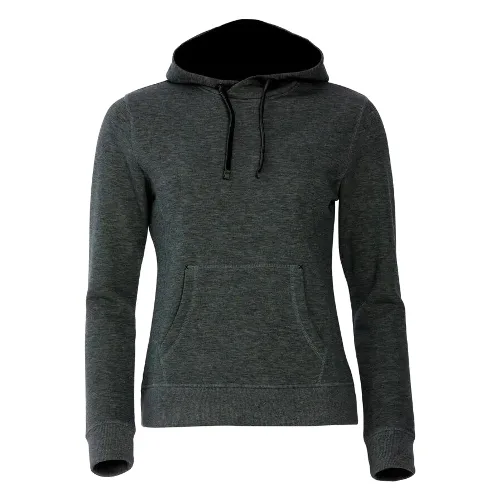clique Classic Hoody Women - bluza z kapturem w melanżu antracytowym