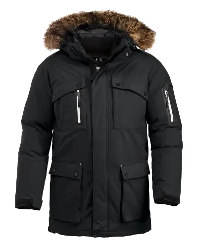 clique Malamute Parka wyprawowa unisex, ciepła - black