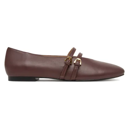 Coccinelle Baleriny Coccinellerisako Smooth E4 U6F 19 01 01 Bordowy